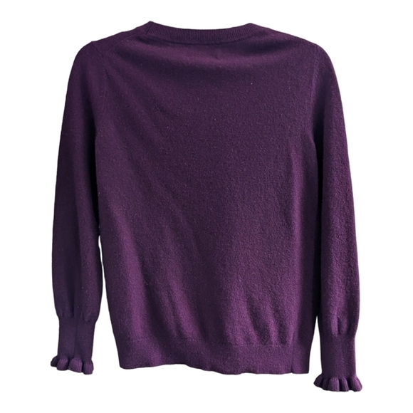 Banana Republic Filpucci Dark Plum Pullover Sweater Wool & Cashmere Small EUC - Picture 4 of 5